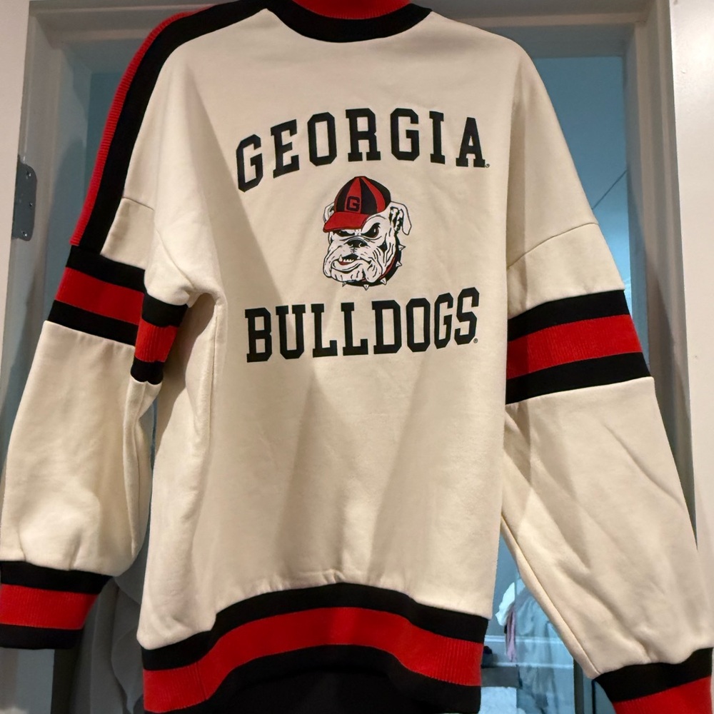 GEORGIA BULLDOGS VIVID MOTION COLORBLOCK TURTLENECK PULLOVER. New, never worn.